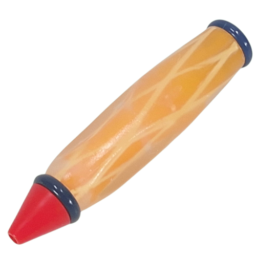 Pen Body, with Red Tip, Black Ends with White Lines Print