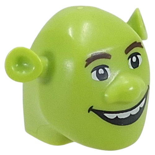 Head Special, Ogre with Reddish Brown Eyebrows, Open Mouth Smile print (Shrek)