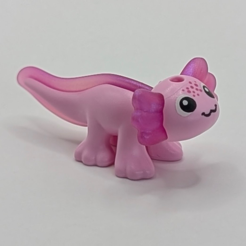 Animal, Axolotl with Opal Trans-Pink Tail, Ears Pattern, Face print