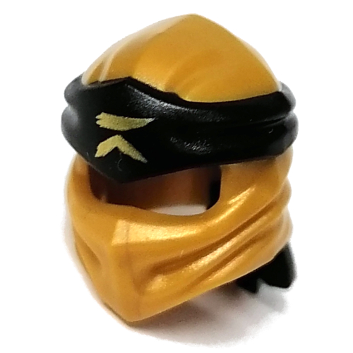 Wrap with Long Back Knot, Black Band Pattern with Gold Asian Symbol print
