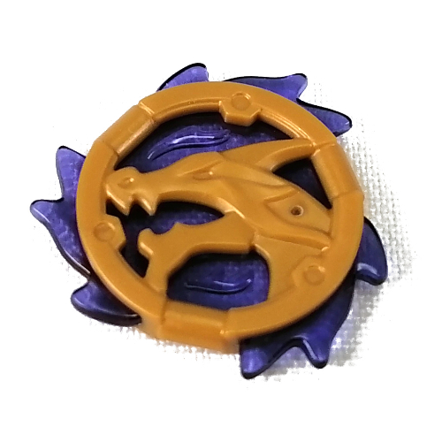 Equipment Disc Amulet Dragon Shape with Trans-Dark Purple Flames Pattern