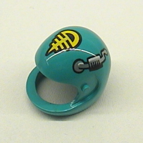 Technic Figure Helmet with Yellow, Black and Silver Print
