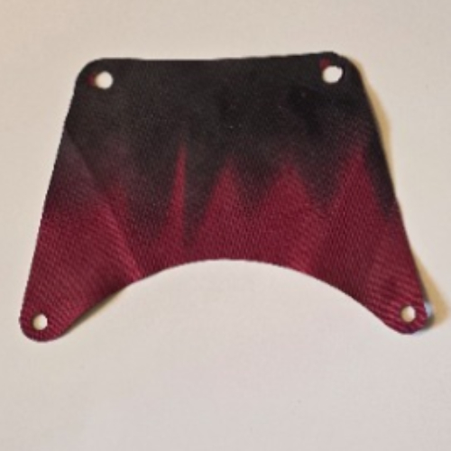 Sail, Top, 18 x 12 with Dark Brown Streaks Print Dark Red