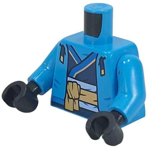 Torso, Dark Azure Arms, Black Hands with print