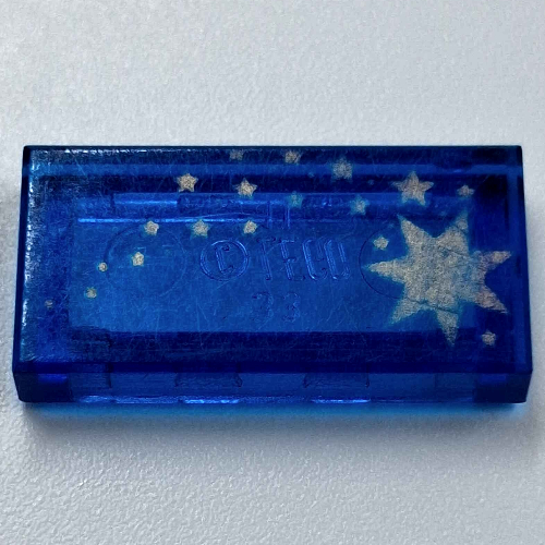 Tile 1 x 2 with Gold Stars Print