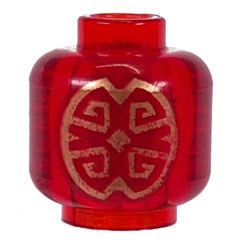 Minifig Head (No Face), Gold Decorations print