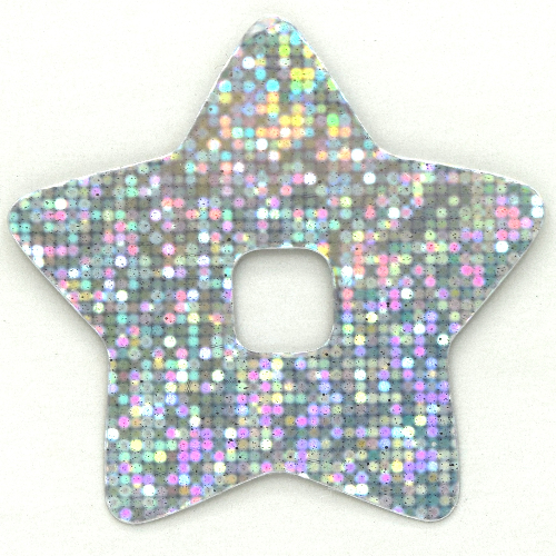 Clikits Icon Accent, Star 4 3/4 x 4 3/4 with Pixelated Holographic Pattern