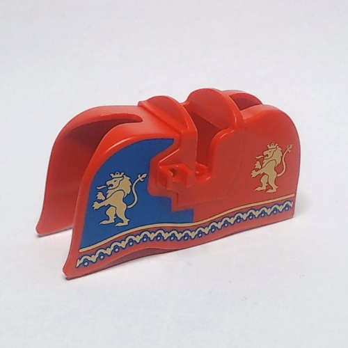 Animal / Creature Accessory, Horse Barding, Smooth Edge with Gold Lion Print