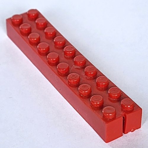 Brick 2 x 10 without Bottom Tubes, 1 End Slot
