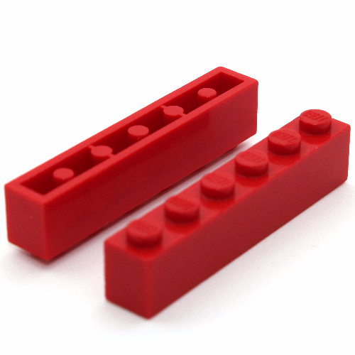 Brick 1 x 6 with Bottom Tubes, with 2 Lowered Cross Supports