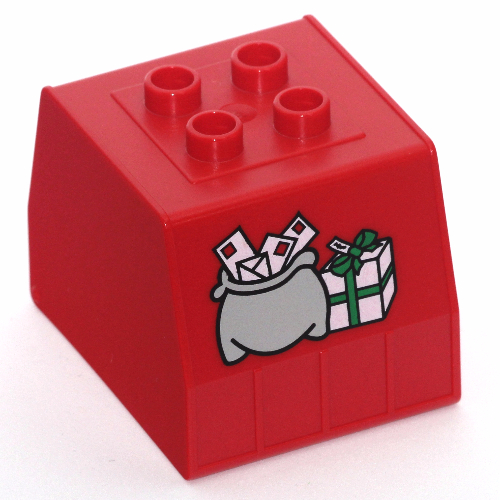 Duplo Train Freight Container with Mail Bag and Box Print
