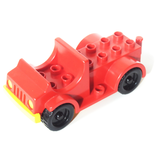 Duplo Car with 2 x 4 Studs Bed and Running Boards