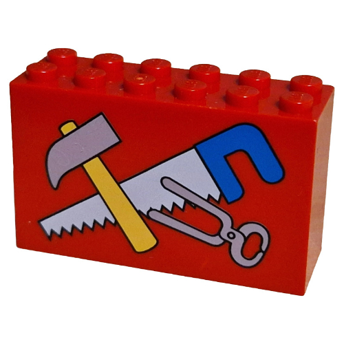 Brick 2 x 6 x 3 with Tools Print