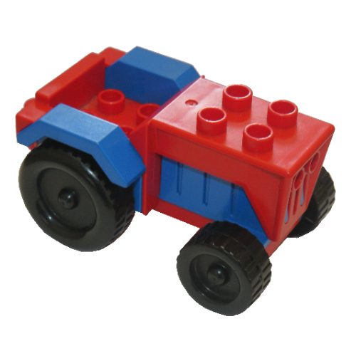 Duplo Tractor with Blue Engine and Fenders