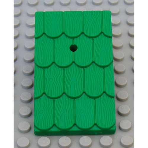 LEGO part Fabuland, Roof Support with Green Roof Slope with Chimney Hole