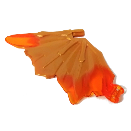 Creature Body Part, Dragon Wing 9 x 6 with Marbled Trans-Orange Pattern