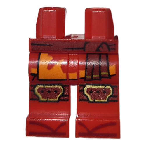 Hips and Red Legs with Dark Red Sash, Knee Caps, Robe Ends, Orange Trim print