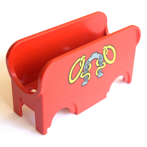 Duplo Car Body Wagon with Horseshoe and Rope Print