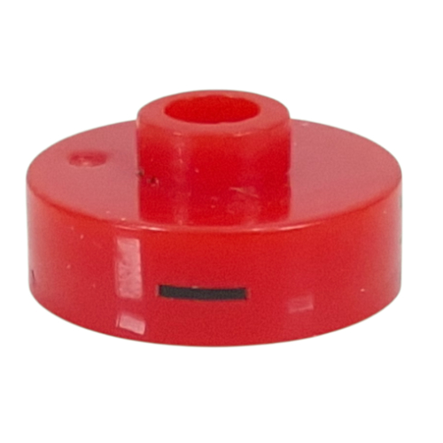 Pen Bead, Round Short, Flat Edge with 'I', 'W', 'B' Print