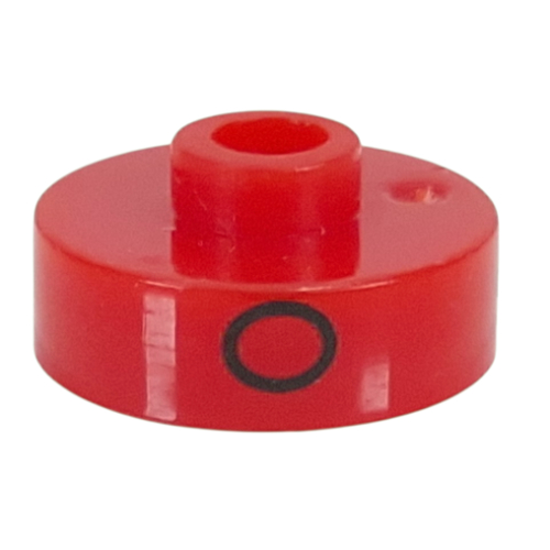 Pen Bead, Round Short, Flat Edge with 'O', 'S', 'D' Print