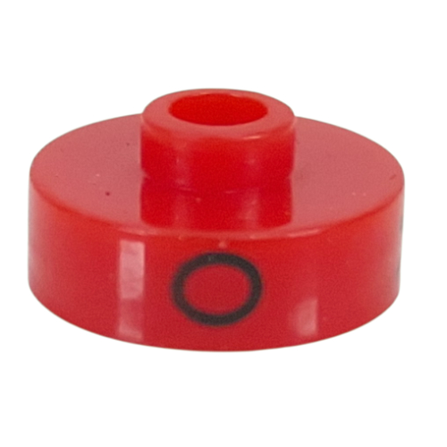 Pen Bead, Round Short, Flat Edge with 'O', 'V', 'B' Print