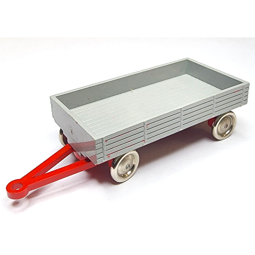 HO Scale Mercedes Trailer for Open Bed Truck with Light Gray Flatbed