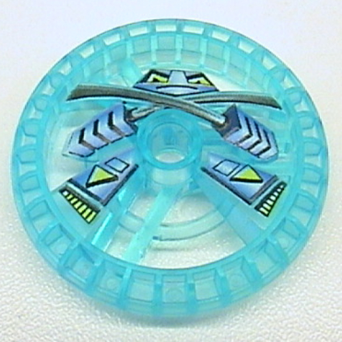Technic Disc 5 x 5 Notched, Ninja Print