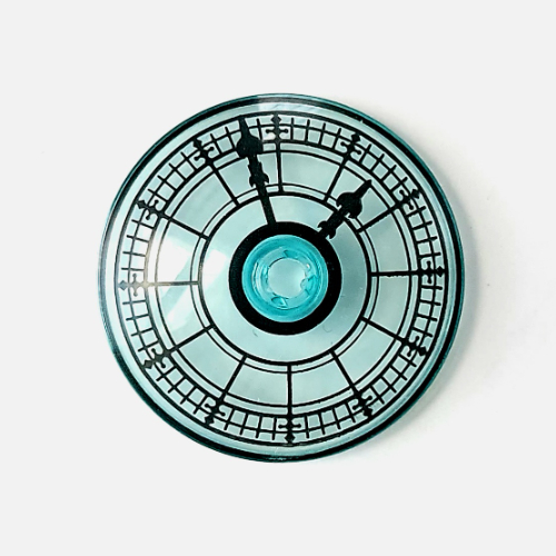 Dish 4 x 4 Inverted with Clockface print