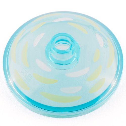 Dish 3 x 3 Inverted [Radar] with Shade of Yellow Paint Strokes in Circles print