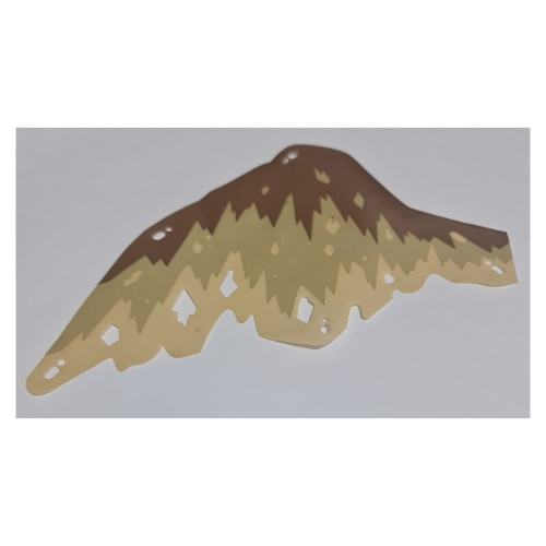 Wing, Left, Dragon, Reddish Brown, Dark Tan, and Tan Scales Print