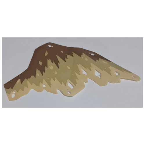 Wing, Right, Dragon, Reddish Brown, Dark Tan, and Tan Scales Print