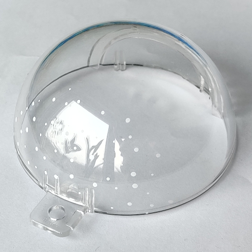 Dome Hemisphere [Bauble Half] with White Dots Print
