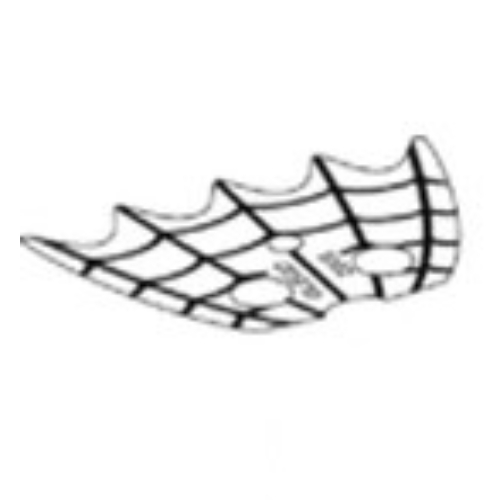 Neckwear Cape Collar, Scalloped 5 Points, Black Spider Web Print