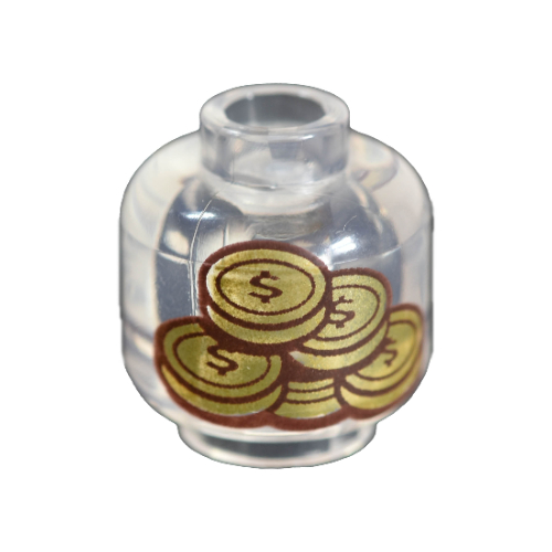 Minifig Head (No Face), 'Paradise Falls' on Note / Coins print