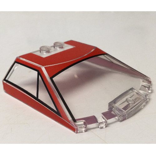 Windscreen 6 x 6 x 1 1/3 with Red Cockpit print