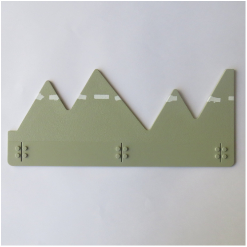 Baseplate 14 x 32 Jagged Edge with Road Dividing Line Print