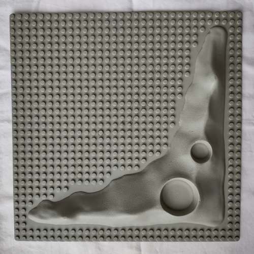 LEGO part Baseplate Raised 32 x 32 Craters with Crater Studs