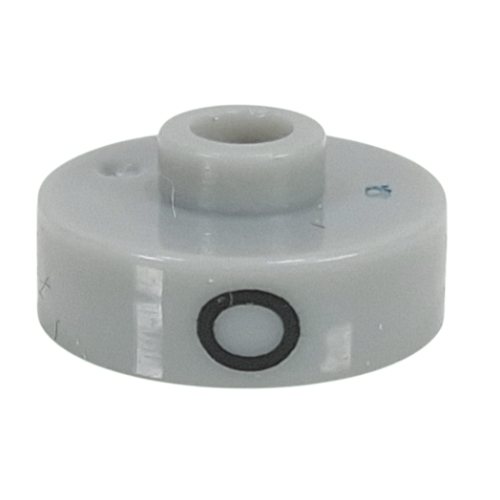 Pen Bead, Round Short, Flat Edge with 'O', 'Y', 'K' Print
