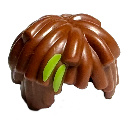 Hair Short Long Curls / Mop Top with Thick Lime Splotch print