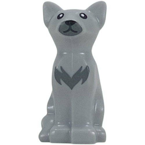 Animal, Cat Sitting with Dark Bluish Grey Nose, Chest Fur print