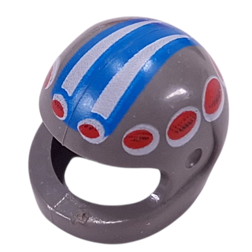 Helmet, Standard with Red/White Circles and Blue/White Striped Print