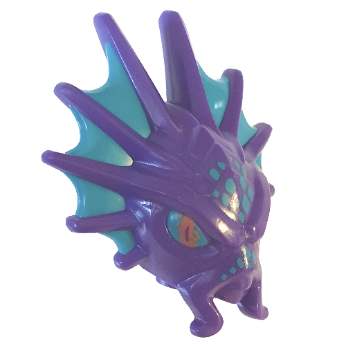 Minifig Head Special Spikes, Dark Turquoise Webbing (Prince Kalmaar)