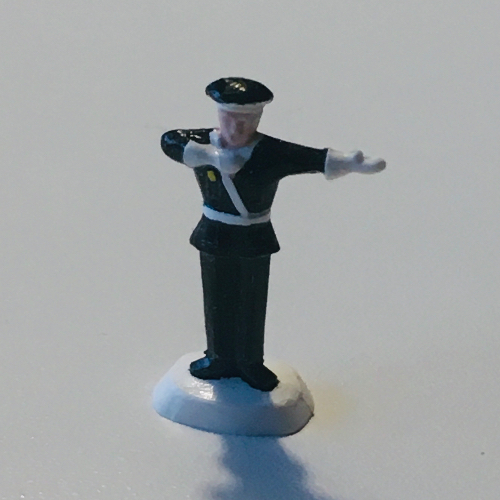 HO Scale Accessory Policeman Both Hands Left