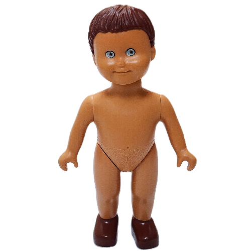 LEGO part Duplo Doll Large, without Clothes, Boy Brown Hair