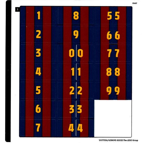Sticker Sheet for Set 40542-1