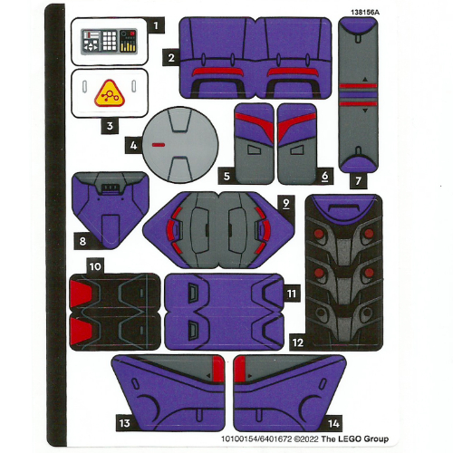 Image of part Sticker Sheet for Set 76831-1