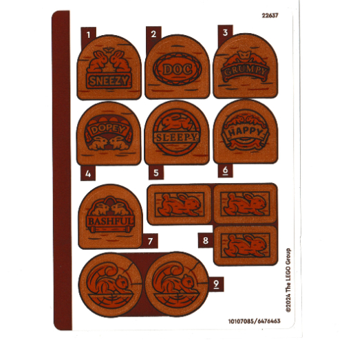 Image of part Sticker Sheet for Set 43242-1