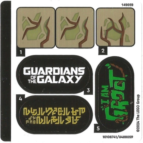 Sticker Sheet for Set 76297-1
