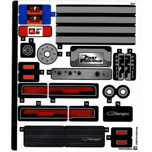 Sticker Sheet for Set 42231-1