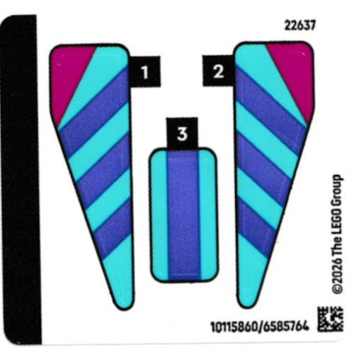 Sticker Sheet 1 for Set 30734-1